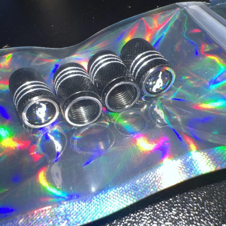 Ford Mustang Universal Tire Stem Valve Cover Tire Dust Cover Black Aluminum Logo - Image 1 of 1