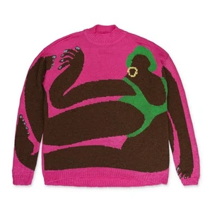 NEU MIT ETIKETT SURVIVAL OF THE FASHIONEST COMB BERNSTEINFARBENER FUCHSIA PULLOVER GRÖSSE S $ 730 - Bild 1 von 6