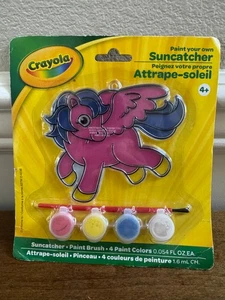 CRAYOLA PAINT YOUR OWN SUNCATCHER KIT W/ PAINT BRUSH AND 4 COLORS NEW SEALED - Picture 1 of 6