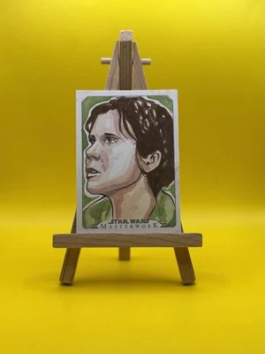 2015 Topps Star Wars Masterworks Princess Leia 1/1 Sketch Card By Tina Berardi - Image 1 of 2