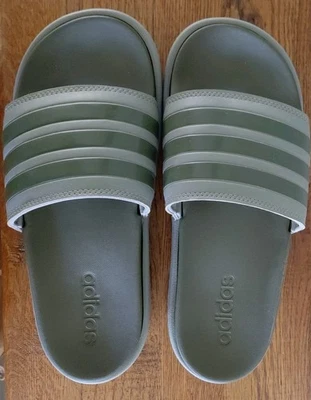 Sandalia Adidas Adilette Plataforma Deslizable Para Mujer Talla 8 Verde Oliva Ejército Foto 1 de 4