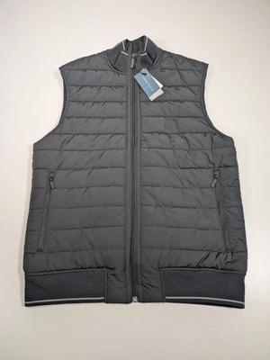 Perry Ellis Black Sleeveless Water Resistant Vest Medium Puffer Quilted Winter  - Image 1 of 4