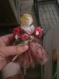 Vtg Ballerina Porcelain Christmas Ornament - Picture 1 of 3