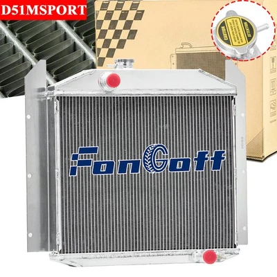 3 Row Aluminum Radiator For 1949-1952 Studebaker Pickup 2R5 2R6 2R10 2R11 MT US — 第 1/4 张图片