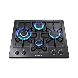 KOXKING 24 Inch Dual Fuel Gas Cooktop - Black 4 Burners NG/LPG - Picture 1 of 6