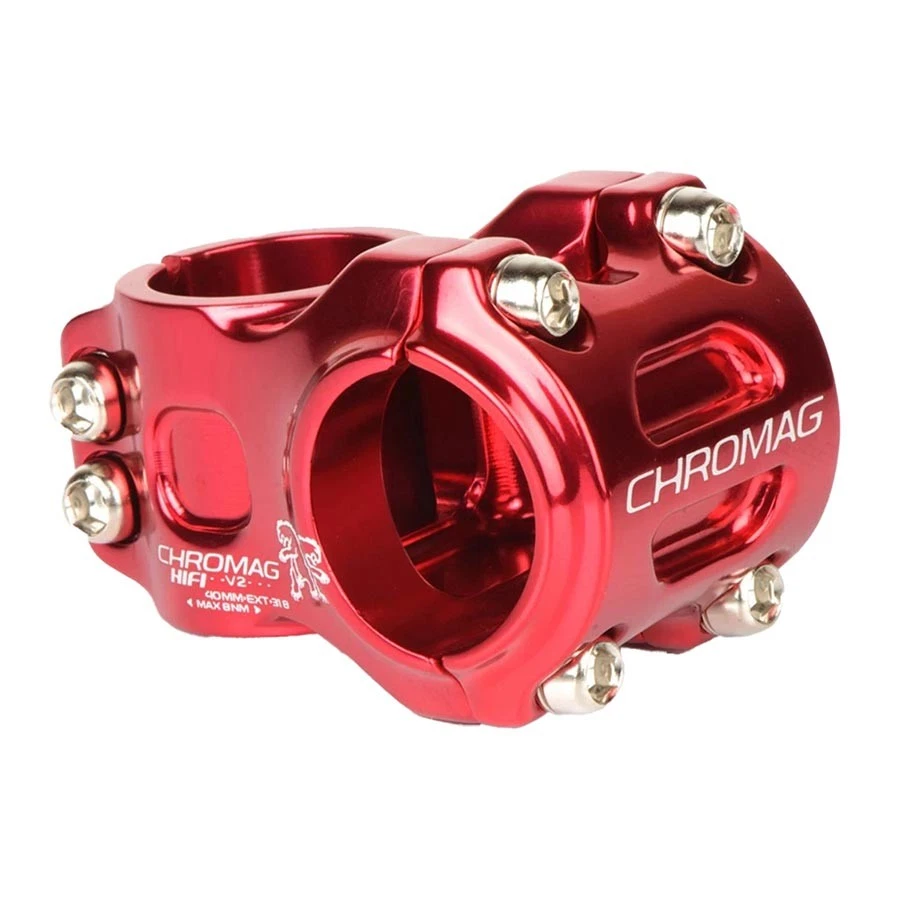Chromag Hifi V2 Aluminum Stem 31.8mm | Low Stack, 40mm, 0 Angle, Red - Image 1 of 1