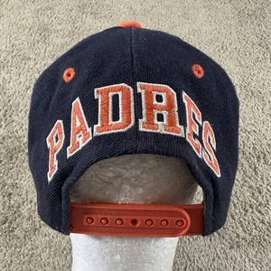Vintage San Diego Padres Hat Cap Snapback Men Blue Blockhead MLB Cooperstown - Picture 1 of 11