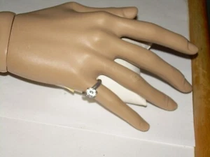 Vintage Sterling CZ Verlobungsring - Größe 6, 3,6 Gramm, 80er Jahre - Bild 1 von 12