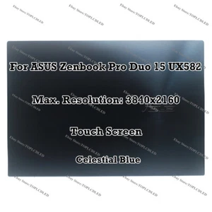 15.6" For ASUS Zenbook Pro 15 UX582 OLED UHD Complete Touch Screen Assembly Blue - Zdjęcie 1 z 9