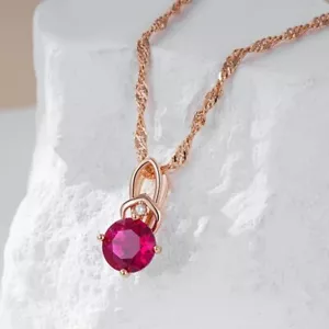 Edle Damen Halskette 585 RG Roségold | 45+5cm | Anhänger Schmuck - Bild 1 von 3