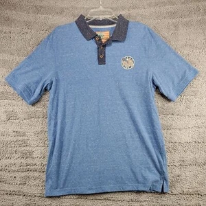 OUTDOOR LIFE Mens M Medium Polo Golf Shirt Short Sleeve Blue USA Flag - Picture 1 of 11