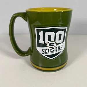 Green Bay Packers "100 Seasons" Coffee Mug Ceramic Cup NFL Yellow Rare 2018 - Picture 1 of 7