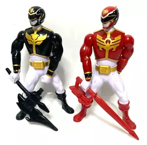 Figura Power Rangers Mega Force Battle Morphin Ranger Bandai negro rojo (D4) - Imagen 1 de 3