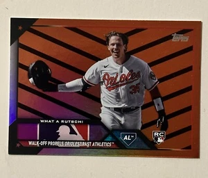 2023 Topps Update Adley Rutschman Orange & Black Foil RC #US7 - “What A Rutsch!” - Picture 1 of 2