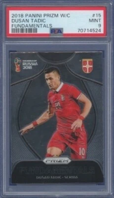 2018 Panini Prizm WC #15 Dusan Tadic Fundamentals PSA 9 Serbia - Image 1 of 2