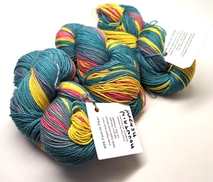 3 Matched Hanks NEK VT Farm to Fiber - Handpainted Merino Sock - Mountain Meadow - Picture 1 of 2