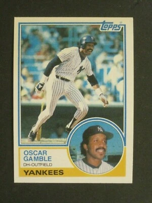 1983 TOPPS OSCAR GAMBLE NEW YORK YANKEES CARD #19!!!!!!!! - Image 1 of 2