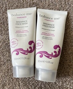 Balance Me Radiance Face Mask x 2 Travel Size 30ml Luxury Skincare Pamper Spa - Picture 1 of 2