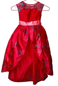 Niñas Rojo Disney Elena Of Avalor Deluxe Vestido Disfraz Vestido XS (3T-4T) - Imagen 1 de 13