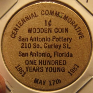 1981 cerámica níquel de madera - ficha Florida - Imagen 1 de 2