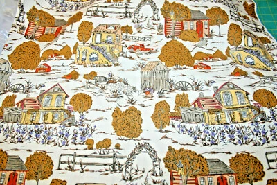 HOME IN THE COUNTRY ON TAN FROM BOUNDLESS FABRICS - 100% COTTON FABRIC - Image 1 of 4