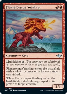 AÑO FLAMETONGUE x4 ~ Mtg Casi Nuevo-M Modern Horizons 2 Unc - Imagen 1 de 1
