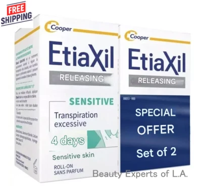 2 Упаковки Etiaxil Антиперспирант Подмышки Чувствительная Кожа Роллинг 15 мл Новый в коробке Срок годности 04/28 - Изображение 1 из 4