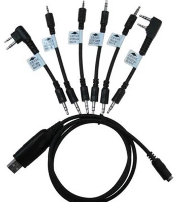 6 in 1 USB Programming Cable For ICOM Handheld Radio IC-F3S IC-F34GT IC-F34GS - Image 1 of 4