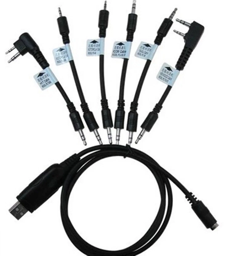 6 in 1 USB Programming Cable For ICOM Handheld Radio IC-F3S IC-F34GT IC-F34GS - Image 1 of 4