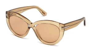 Tom Ford Diane-02 FT0577 45E Crystal Honey Beige Plastic Frame 56-19-140 sd* - Picture 1 of 5