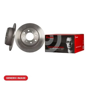 2x Brake Discs Rear Solid Braking System Fits Hyundai Kia BREMBO 08.B605.11 - Picture 1 of 9