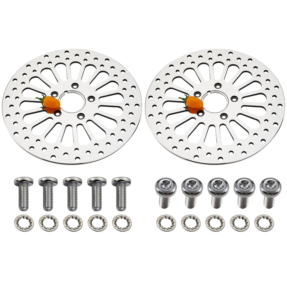2Pcs 11.5" Front Brake Rotors Polished for Harley Touring Softails Sportsters - Image 1 of 4