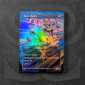 Rover Blades •Borderless Foil• Artifact Equipment Vehicle • Aetherdrift • MTG - Picture 1 of 2