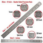 30cm 12" Inch Precision Etched Steel Rule Ruler Metric 0.5mm 1/64 1/32 Imperical