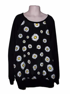 Jenna & Jessie Top, Size YL/14, Black, Long Sleeves, Crew Neckline - Picture 1 of 3
