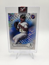 2023 Topps Pristine Rickey Henderson Blue Refractor Athletics 42/75 Encased #160