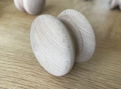 Beech Wood Draw Cupboard Knobs 45mm  - Image 1 of 4