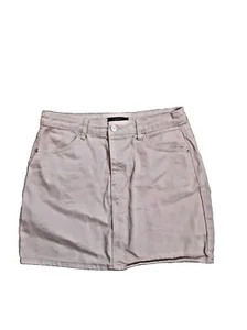 Forever 21 pale pink jean girls skirt L 30" waist length 16" cotton blend - Picture 1 of 3