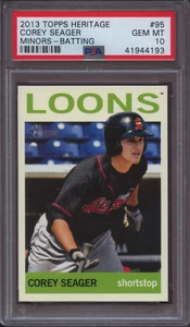 2013 Topps Heritage Minors 95 Corey Seager PSA 10 Gem Mint - Picture 1 of 2