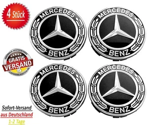 ▀  4x Mercedes-Benz 75 mm Nabenkappen A1714000025 FELGENDECKEL Nabendeckel NEU ▀ - Bild 1 von 7