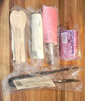 New 5 Pampered Chef KITCHEN UTENSIL Lot Tongs Bamboo Corer Mini Whisk MeasureAll - Image 1 of 4