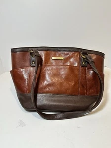 Stone & Co Handtasche Damen Schultertasche 2 Tone Braun - Bild 1 von 6