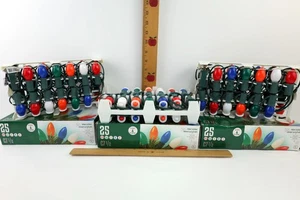 NOS x 3 KMart Trim A Home Indoor Outdoor 25 Multi-Color Christmas Lights C7-1/2 - Picture 1 of 4