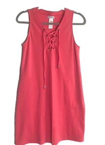 Tommy Bahamas Woman Dress Sz S/P Lace Up V Neck Stretch Pockets Beach Resort USA - Picture 1 of 12