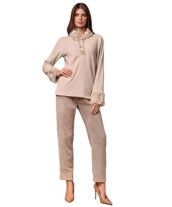 Pigiama donna in caldo pile coral Lormar Angora ANG653877 - Picture 1 of 2