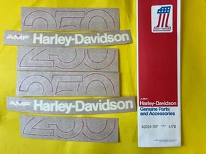 HARLEY AERMACCHI AMF NOS 1978 SS250 SX250 for black tank DECAL SET 60989-78P - Picture 1 of 1