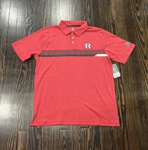 Colosseum Rutgers Scarlet Knights Poloshirt Herren Large rot Baumwolle Poly NEU - Bild 1 von 5