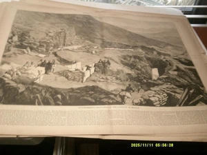 4/28/1877ARPAS DE DOBLE PÁGINA SEMANALES, DR SCHLIEMANN EXCAVANDO ACRÓPOLIS MICÉNICAS - Imagen 1 de 1