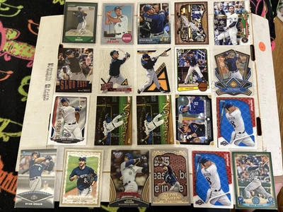 (120) Lote de inserções básicas coleção de cartões de beisebol da liga principal de beisebol Ryan Braun RC Brewers - Imagem 1 de 4