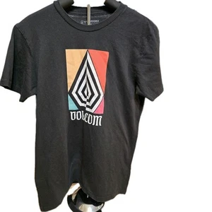 Volcom Camicia Uomo Piccola Nera Skater Grafica T-Shirt Morbido Cotone Elasticizzato. - Foto 1 di 7